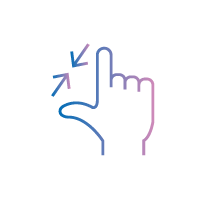 Geste de pincement pour un zoom local