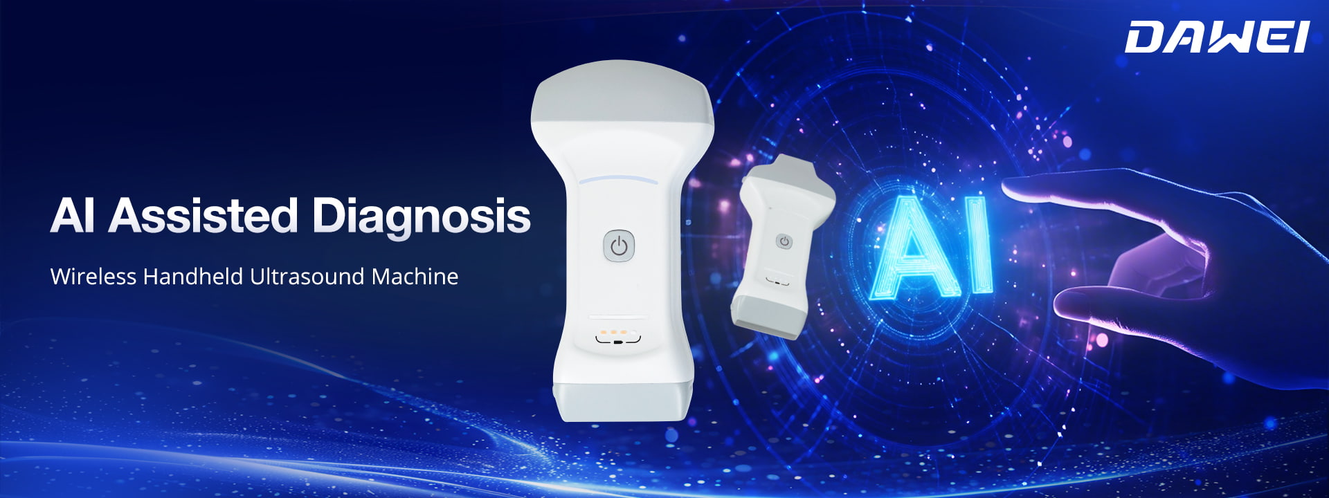 Appareil à ultrasons portatif sans fil pour diagnostic assisté par IA